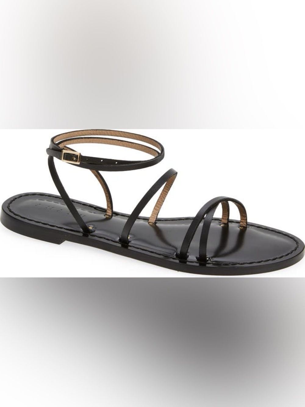 Amanu Constantia Black Sandal Size 38 EU 8 US VGUC